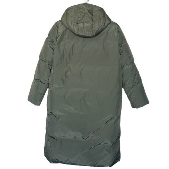 Jenni Kayne Long Down Puffer Jacket in Sage Green Size L - Picture 12 of 12
